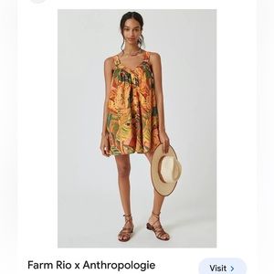 New with tags! Farm Rio x Anthropologie mini tropical dress
